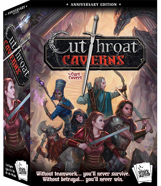 Cutthroat Caverns Anniversay Edition available at fine game stores everywhere